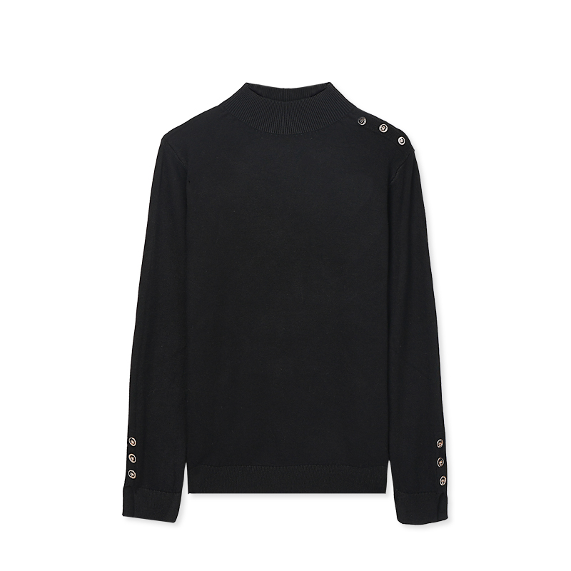 （远哥专属）70003-1：半高领钉珠针织衫女2025秋装百搭款上衣