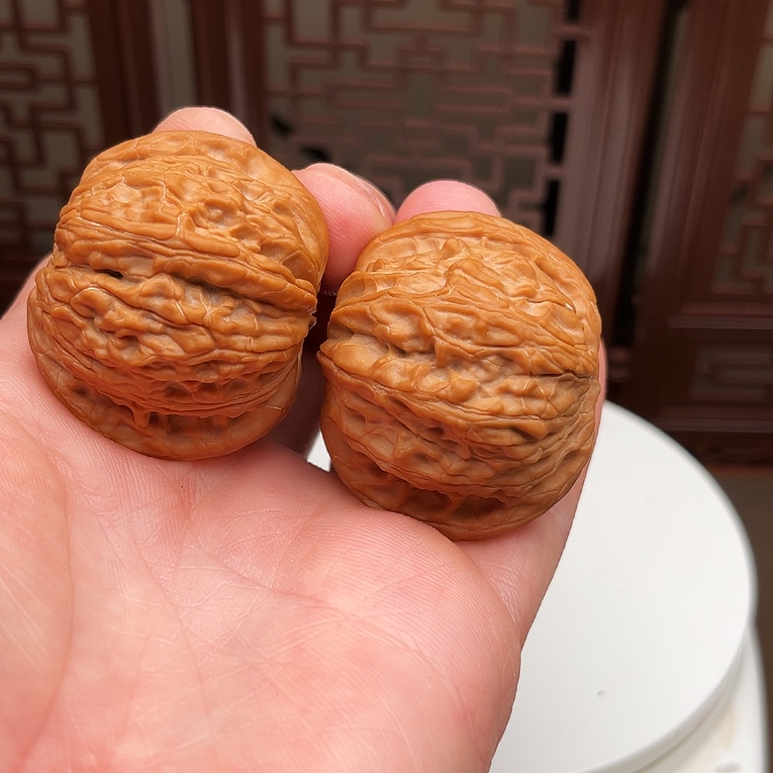 文玩核桃把件九*七磨盘