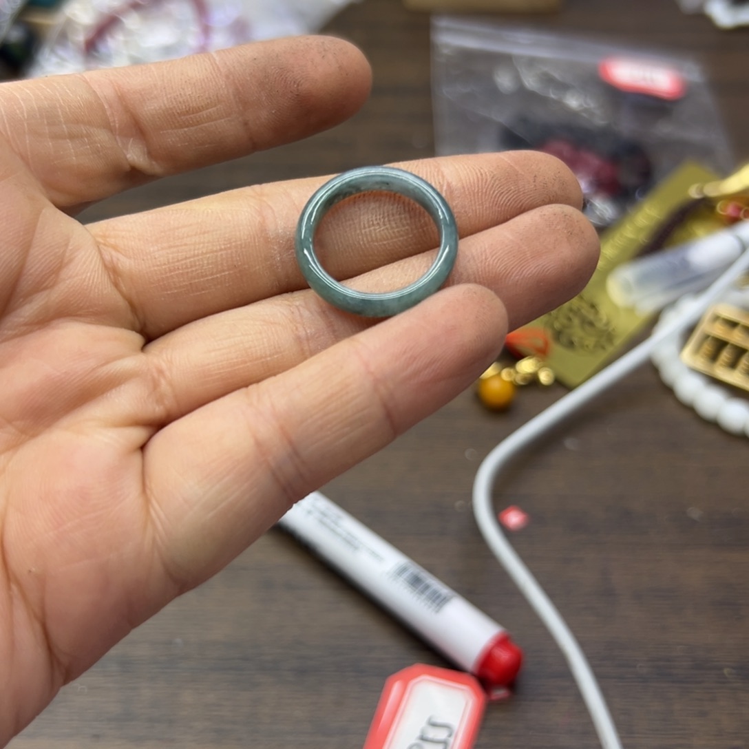 翡翠未镶嵌戒指直径17.3……165