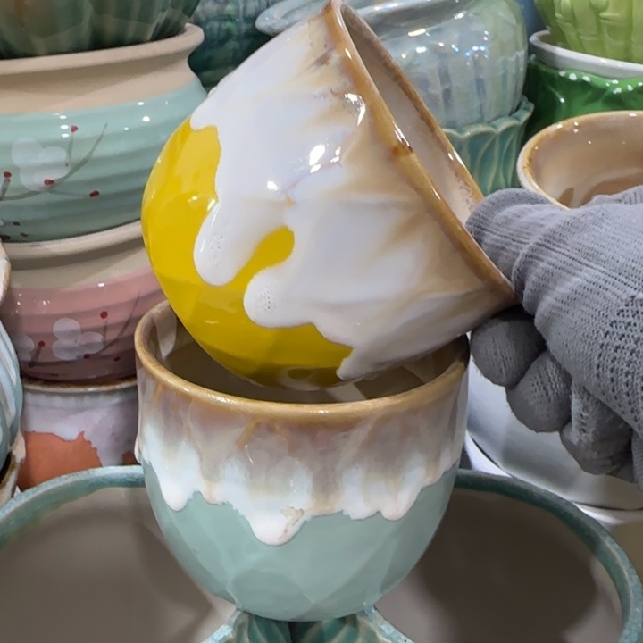 凑9米包邮，有孔，陶瓷花盆