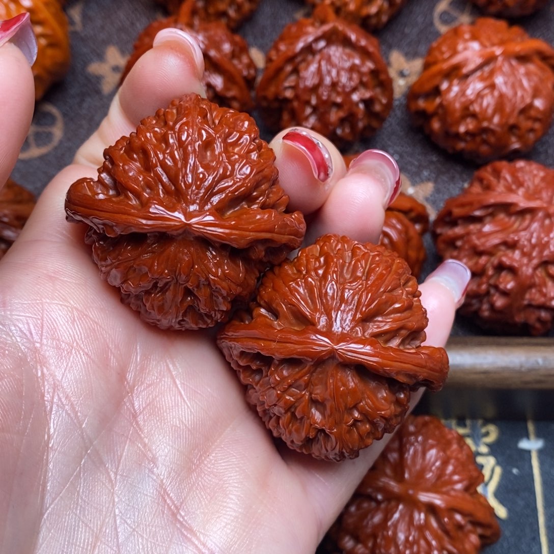 吊坠文玩核桃白狮子8