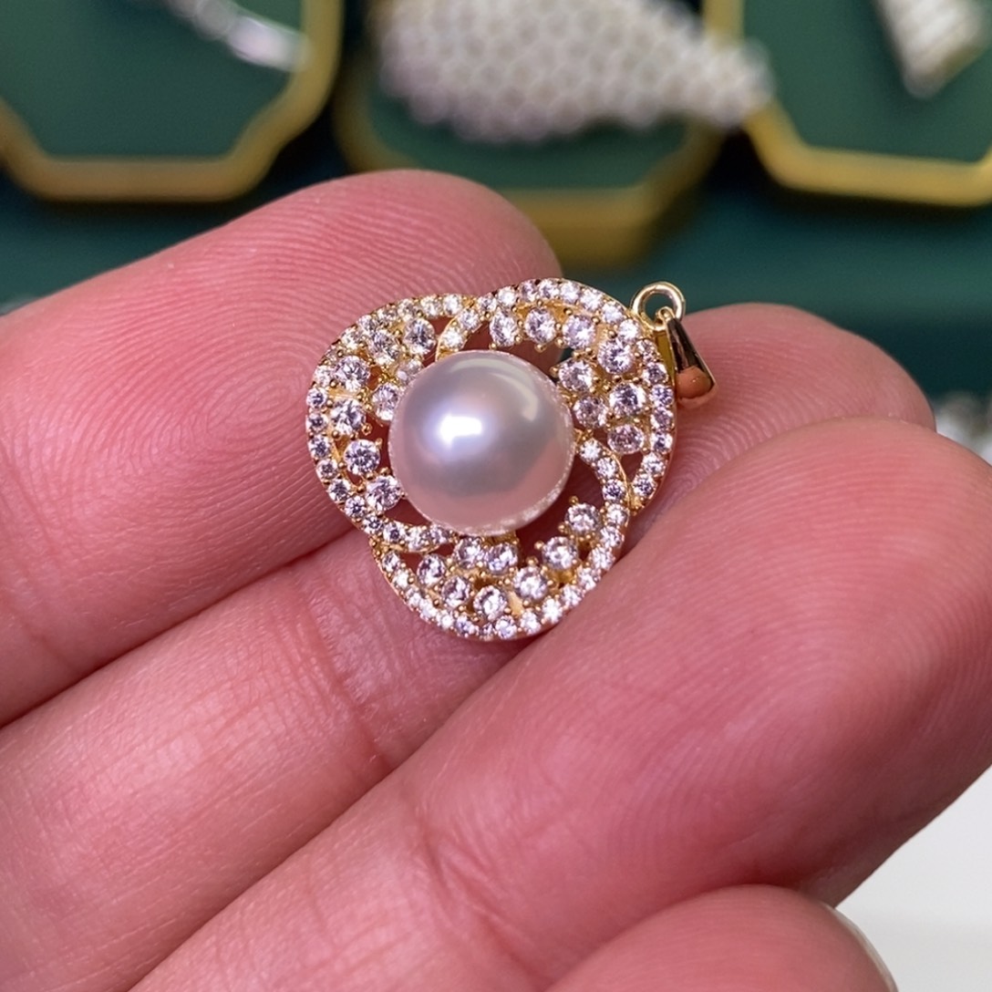 海水珍珠颈饰银S925镶嵌