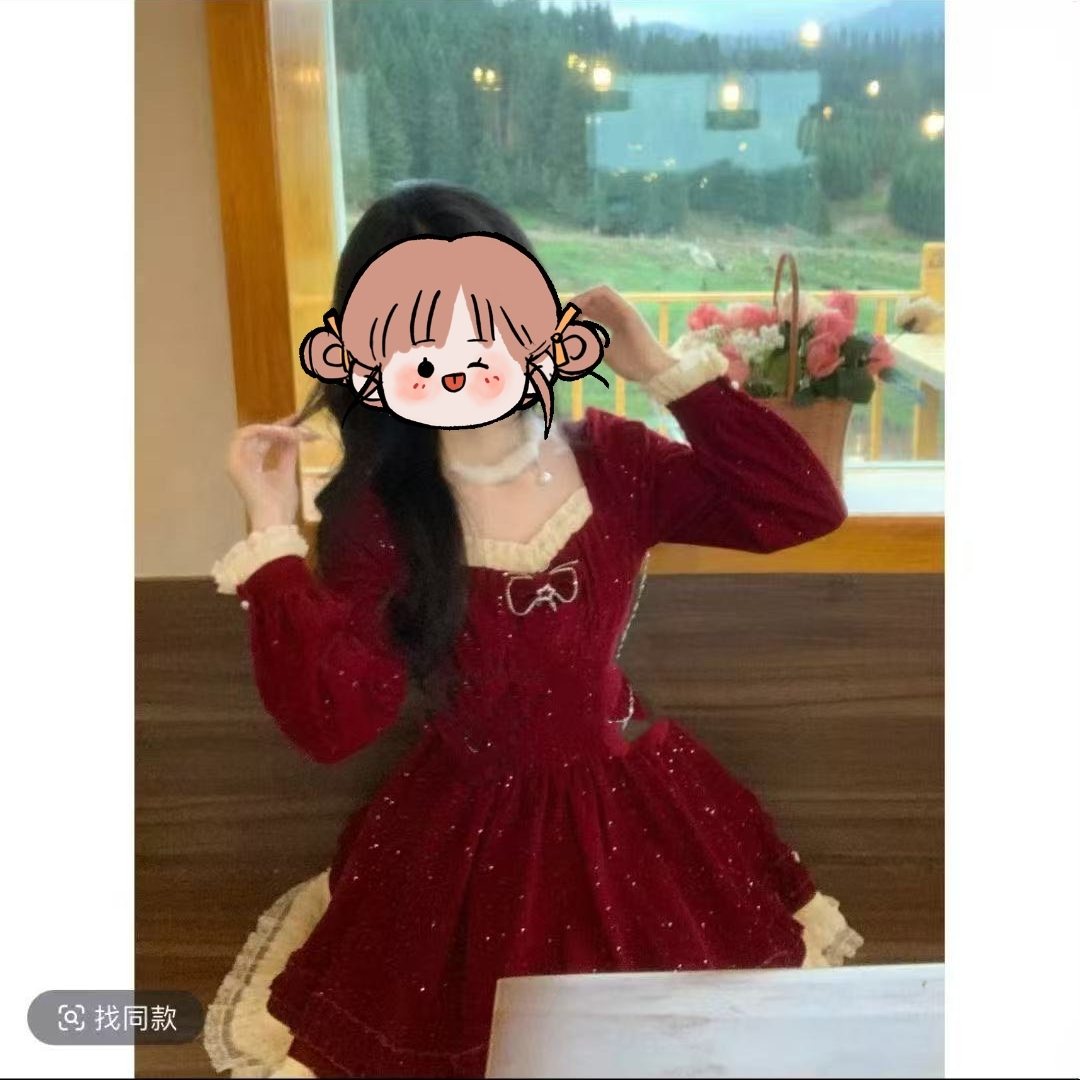 琳琳家胖妹妹复古宫廷风显瘦连衣裙在逃公主裙