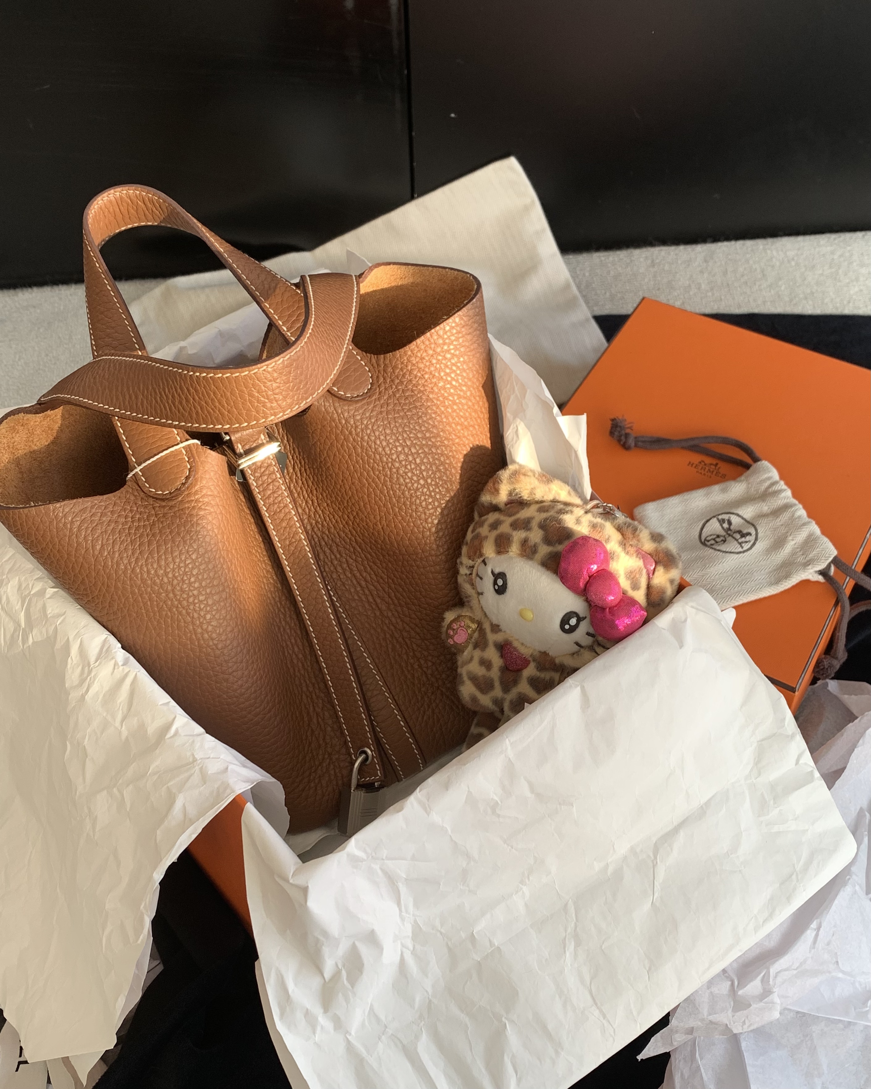 99新 Hermes/爱马仕 代卖服务！金棕银扣菜篮子18包 18518097