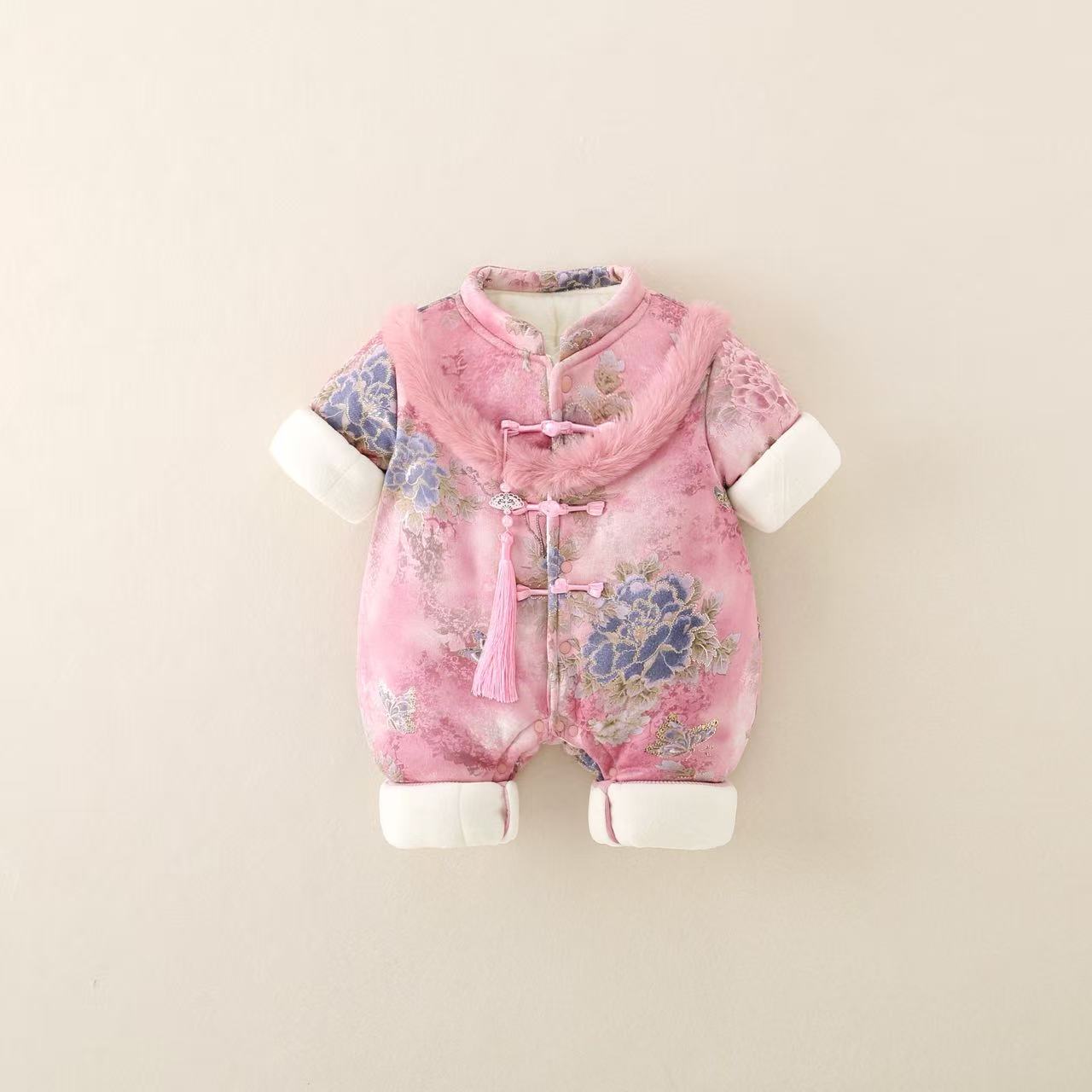 2025秋冬款新款婴幼儿中国风连体爬服长爬宝宝