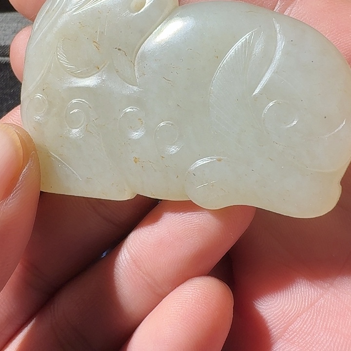 福***)透闪石质玉未镶嵌挂件