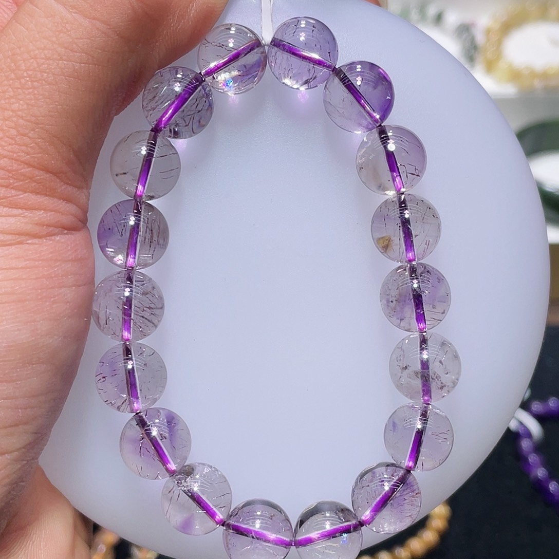 水晶手链未镶嵌紫超七11.2