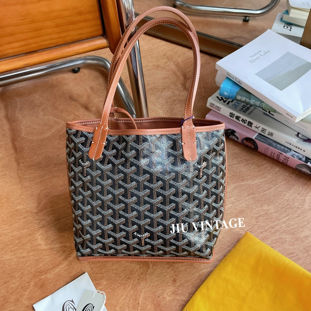 99新 Gaoy/戈雅 棕色mini tote尘袋 JM13-0171