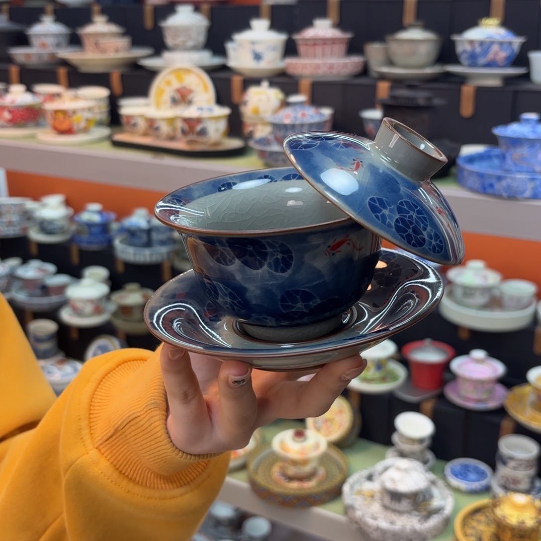 盖碗和杯子盖一起加热