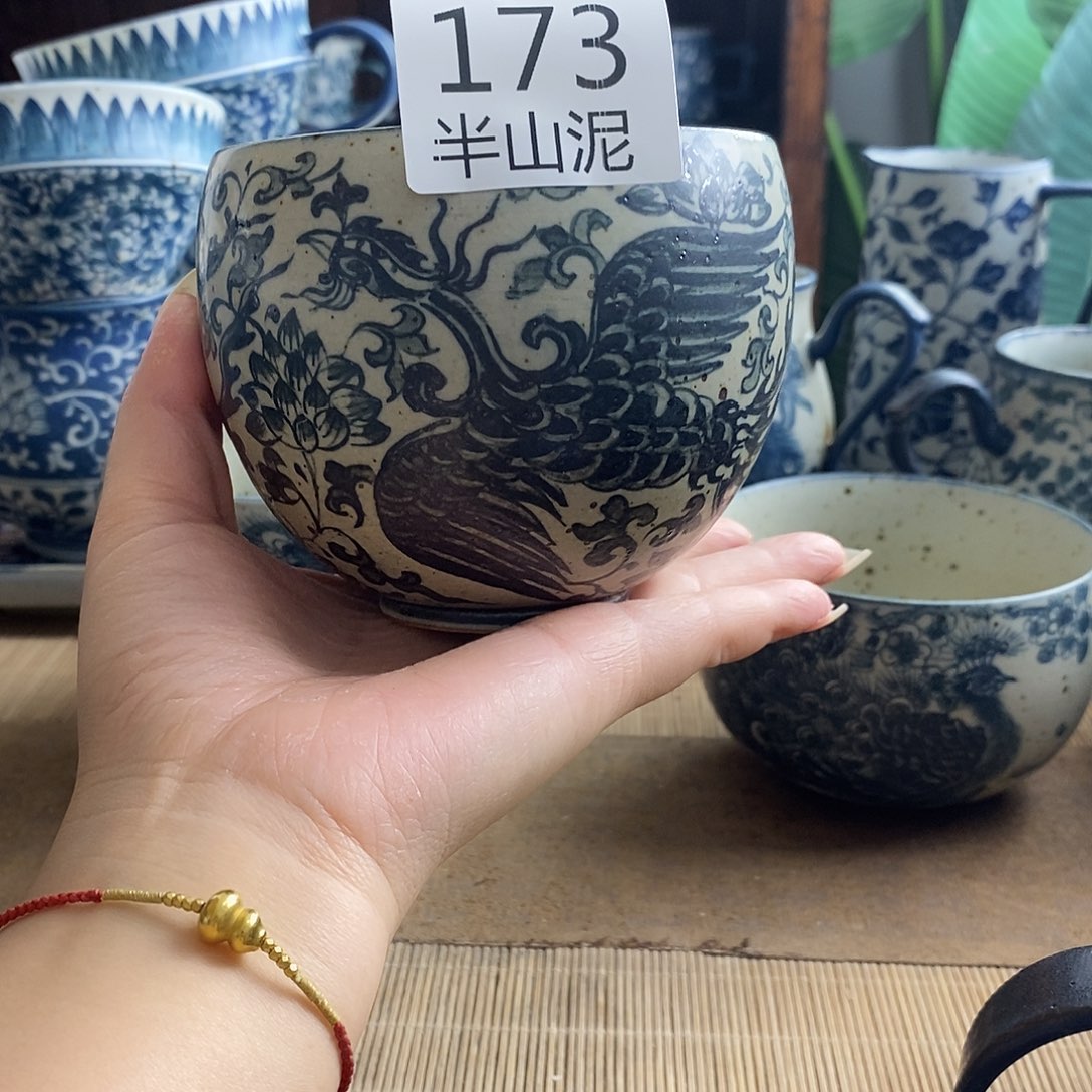 手工手绘青花高温陶瓷