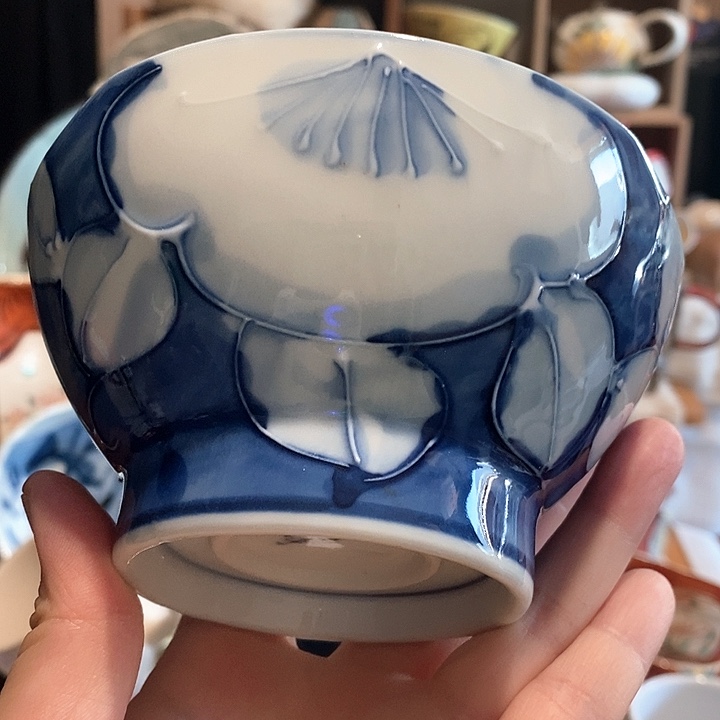 搪瓷青花手绘小钵默认瑕疵