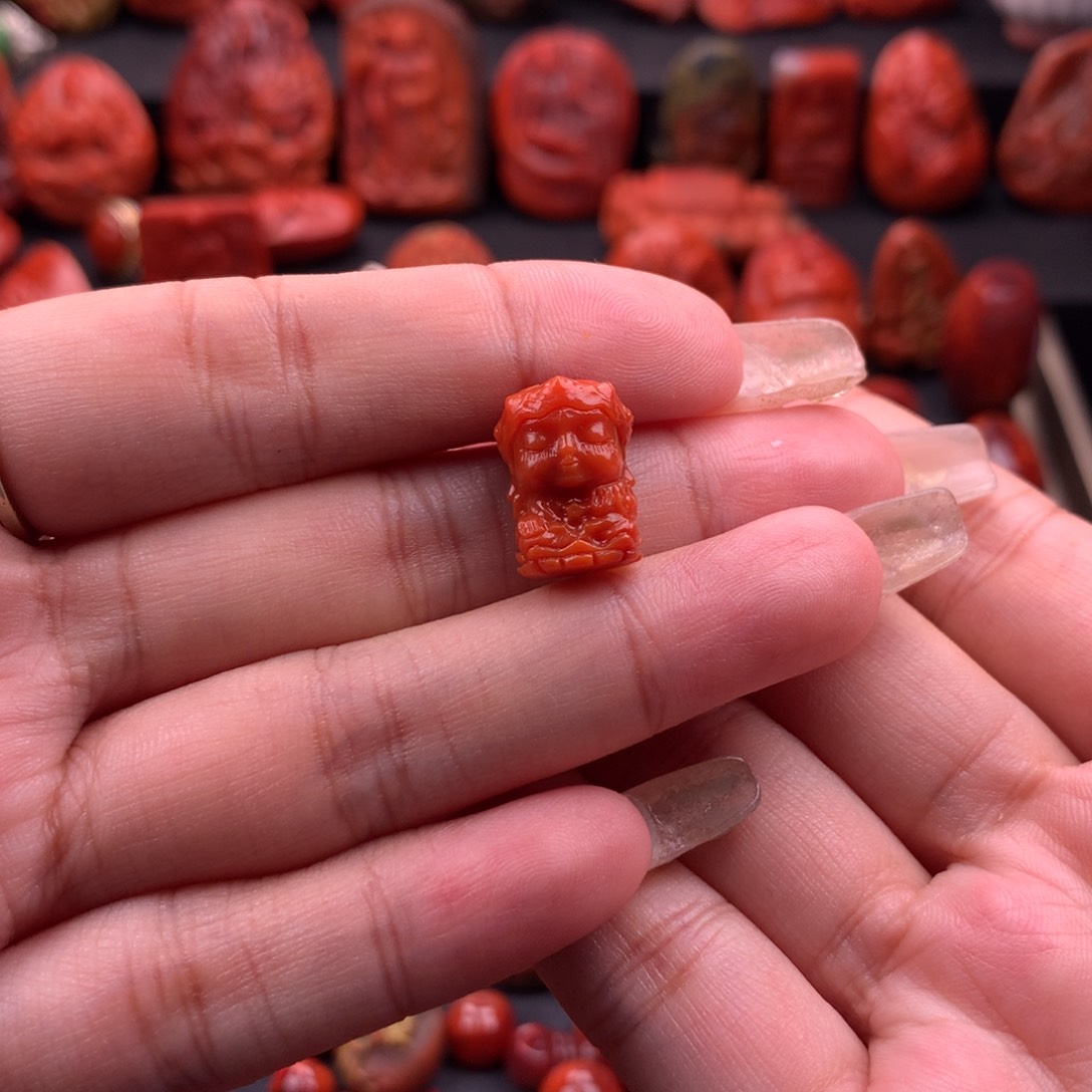 南红玛瑙南红川料精工度母11mm未镶嵌