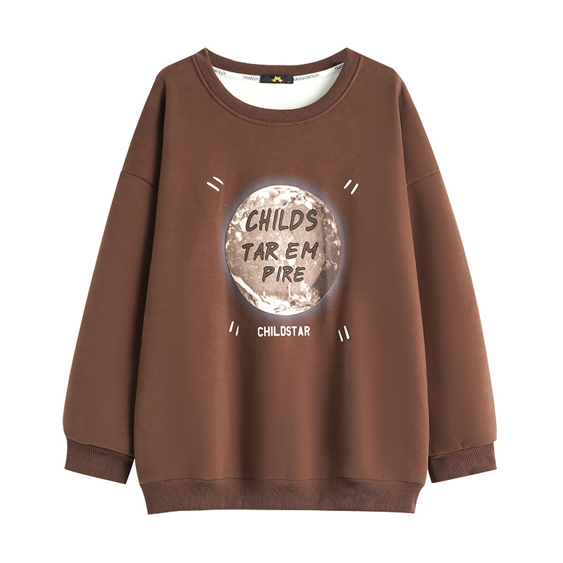 （63985）10.2三姐妹大码200-300斤胖mm年度大清仓卫衣加绒秋冬上衣