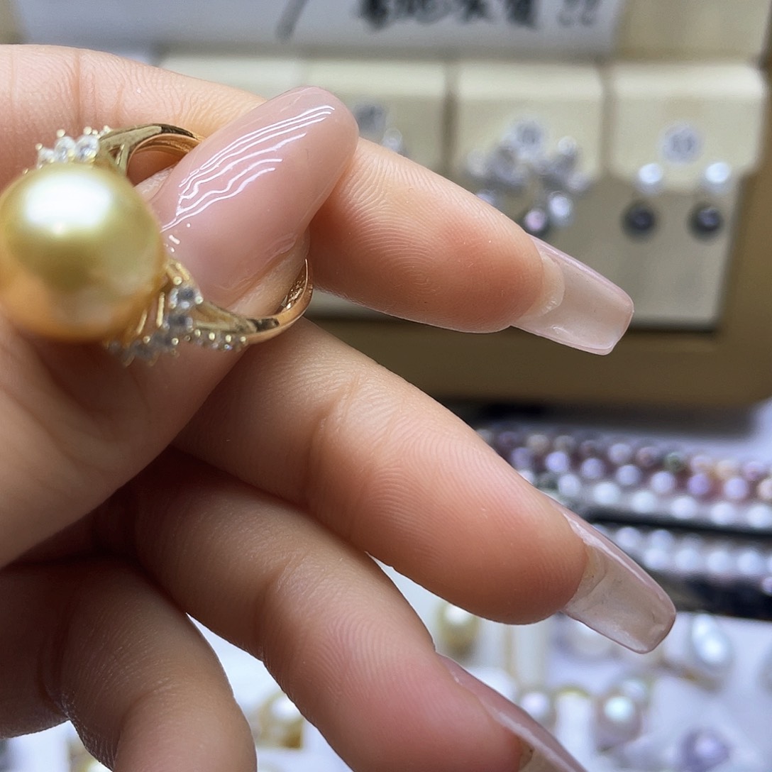 海水珍珠戒指银S925镶嵌
