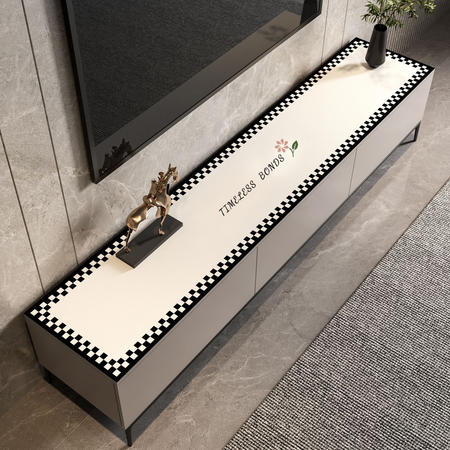 电视柜垫餐边柜入户门鞋柜皮革桌垫免洗茶几布防烫简约轻奢