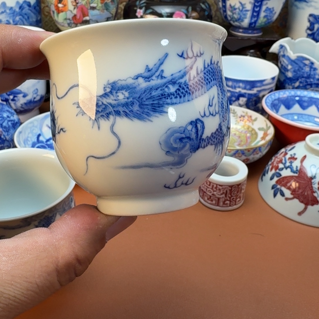 呦***铺陶杯子景德镇全手工手绘陶瓷