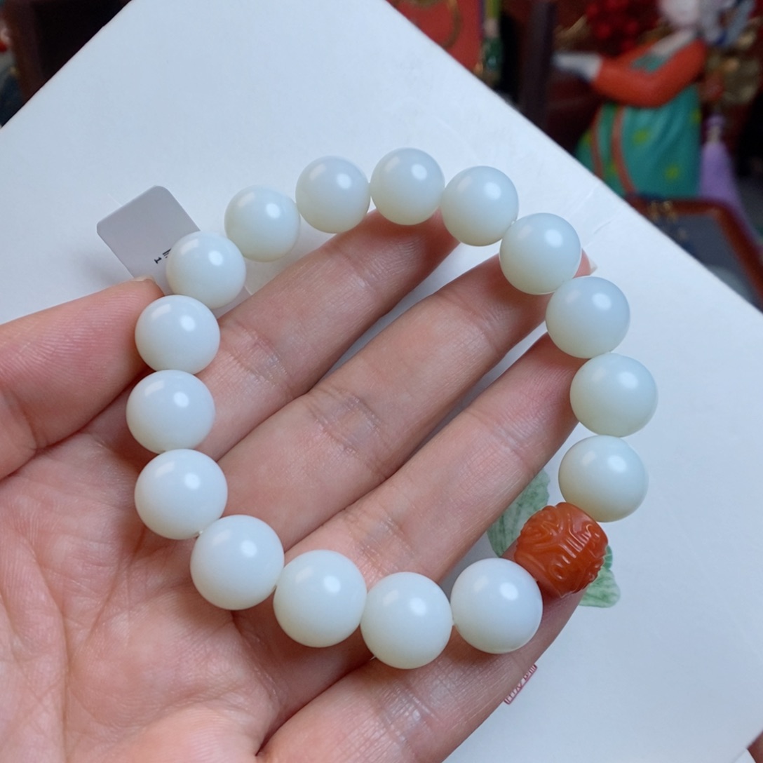 和田玉手链未镶嵌12米达