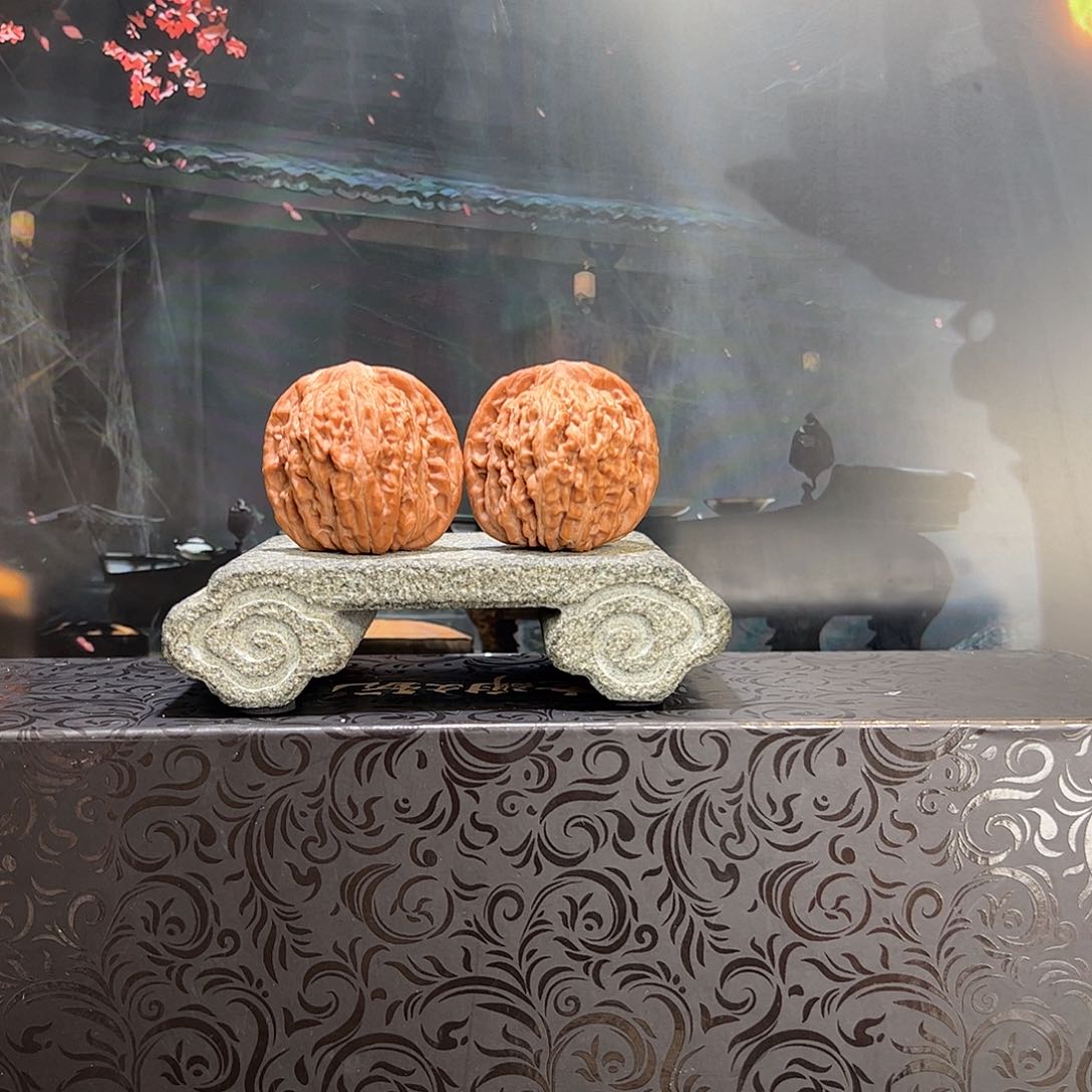 桃核把件五*子平谷四座楼022505