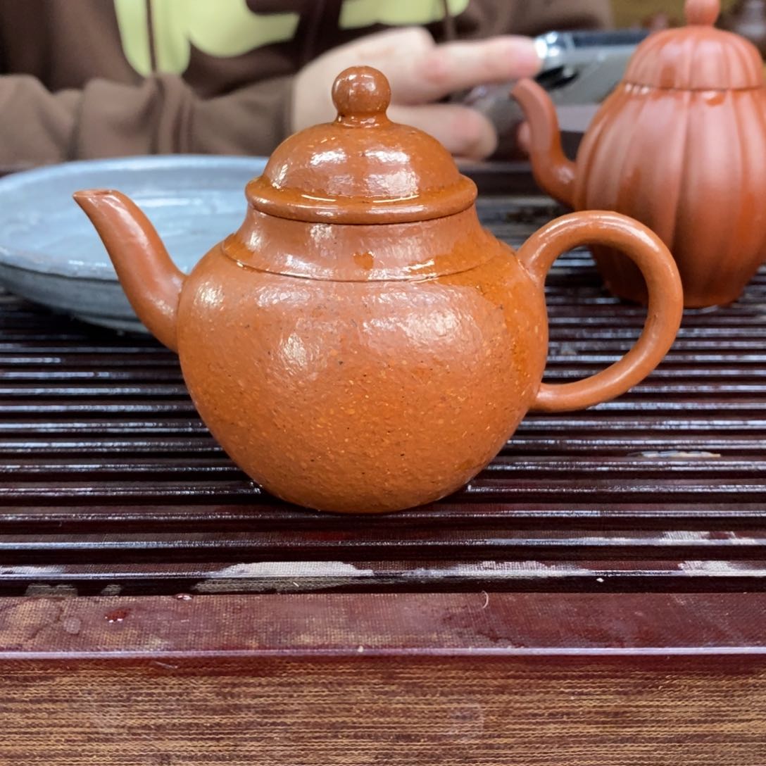 紫砂茶壶和*全手工朱泥秋水140毫升