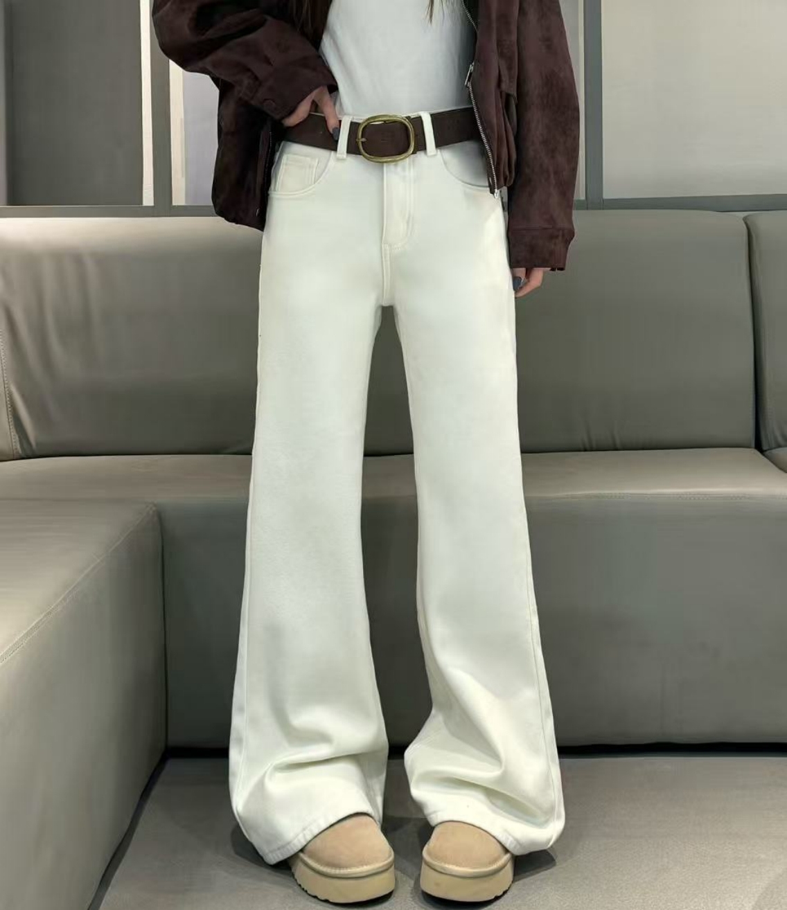 Z.X    弹力加绒牛仔微喇裤  89629（K1）