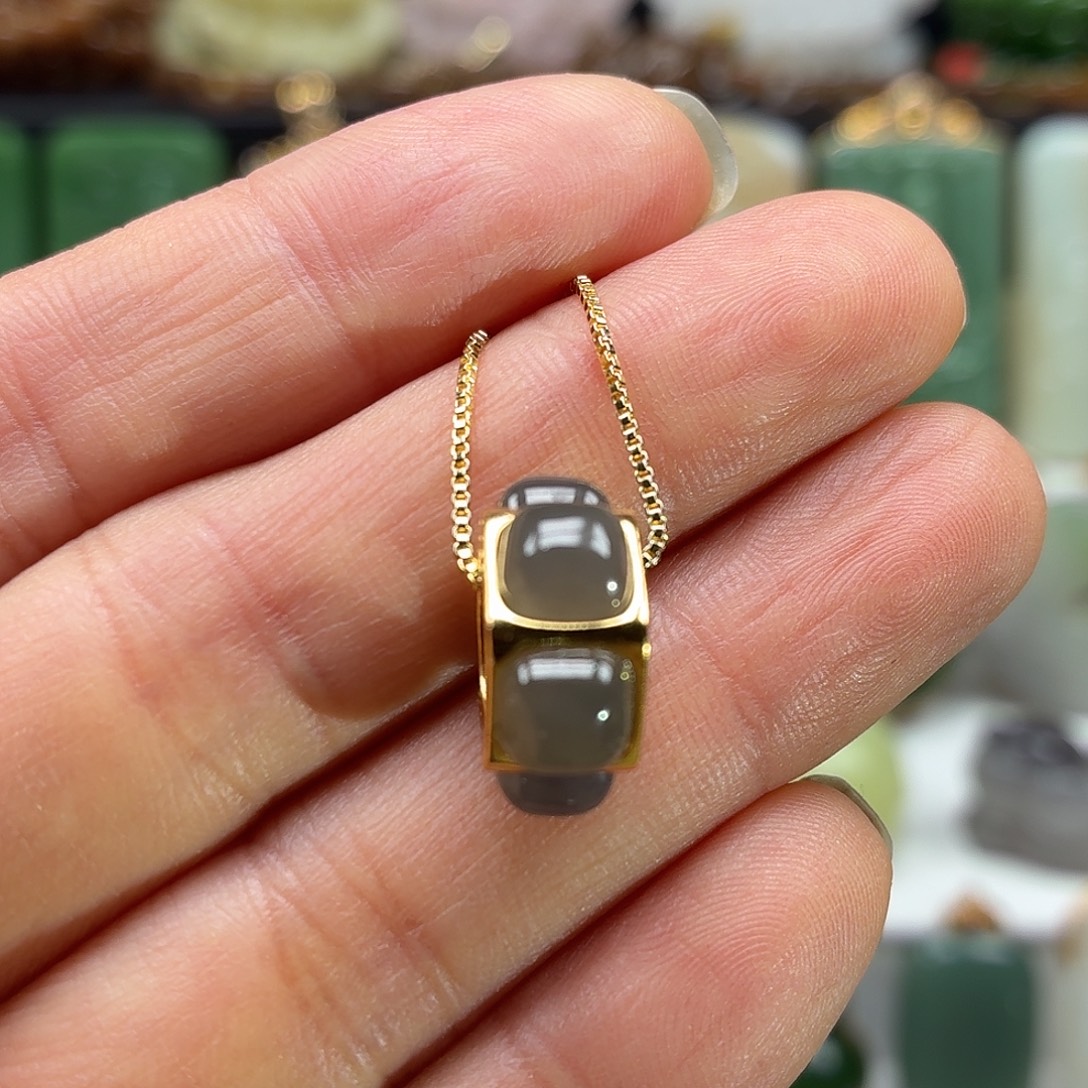 和田玉银S925镶嵌颈饰