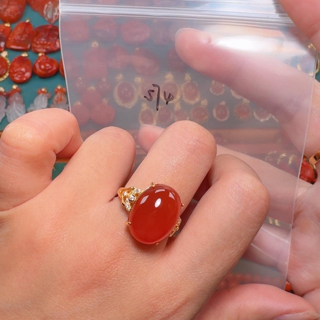 南红玛瑙南红银S925镶嵌