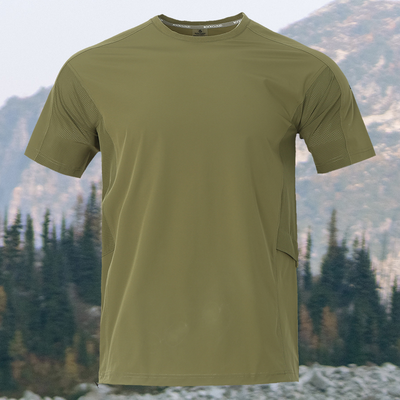 【直播】岩云男士夏季运动短袖T恤7A柔软舒适速干透气抑菌