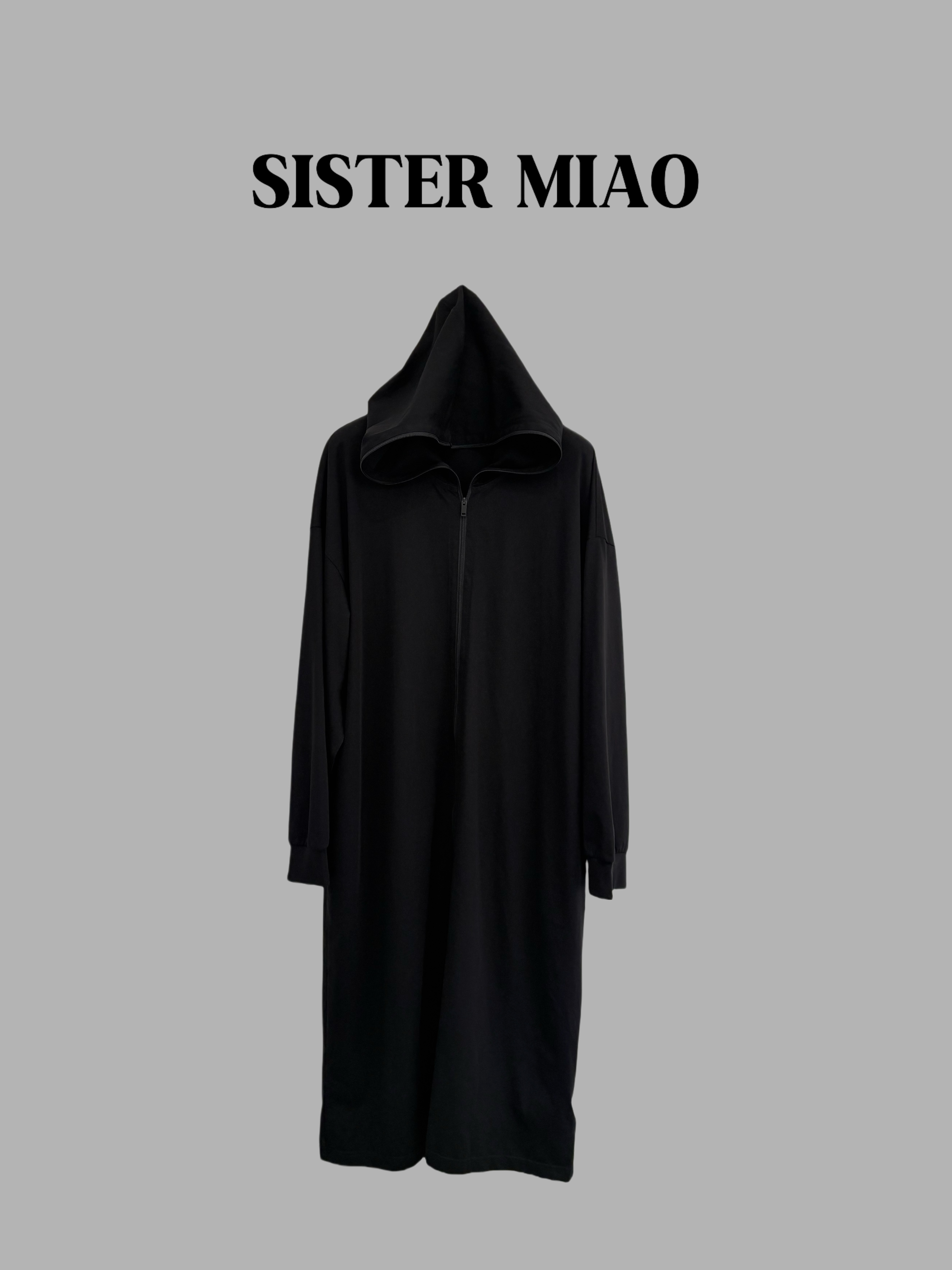 SISTER MIAO•早秋拉链连帽长款外套