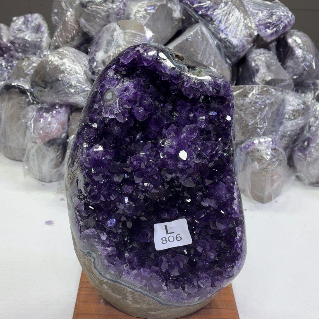 水晶摆件未镶嵌天然紫水晶