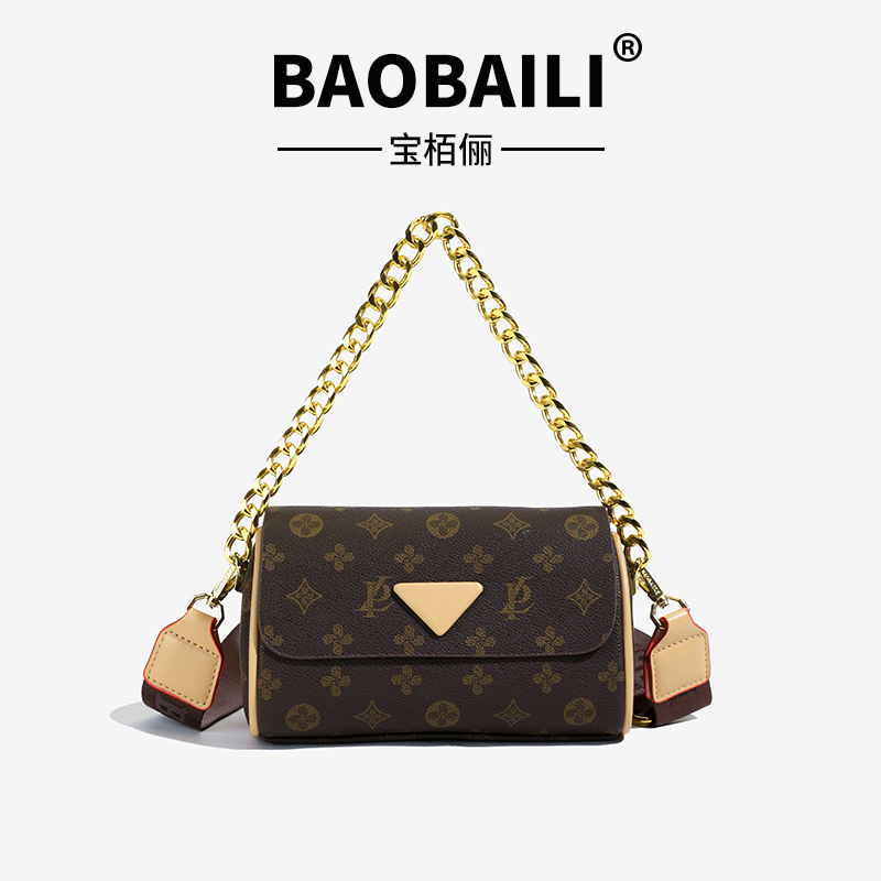 手袋波士顿耐磨腋下几何图案圆筒包斜挎包枕头包