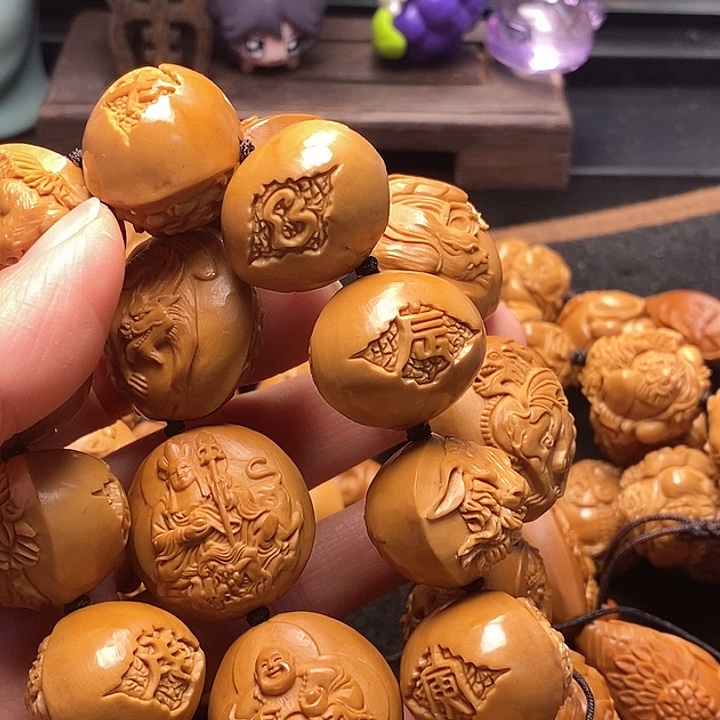 嫩***菜手串/手链橄榄核橄榄