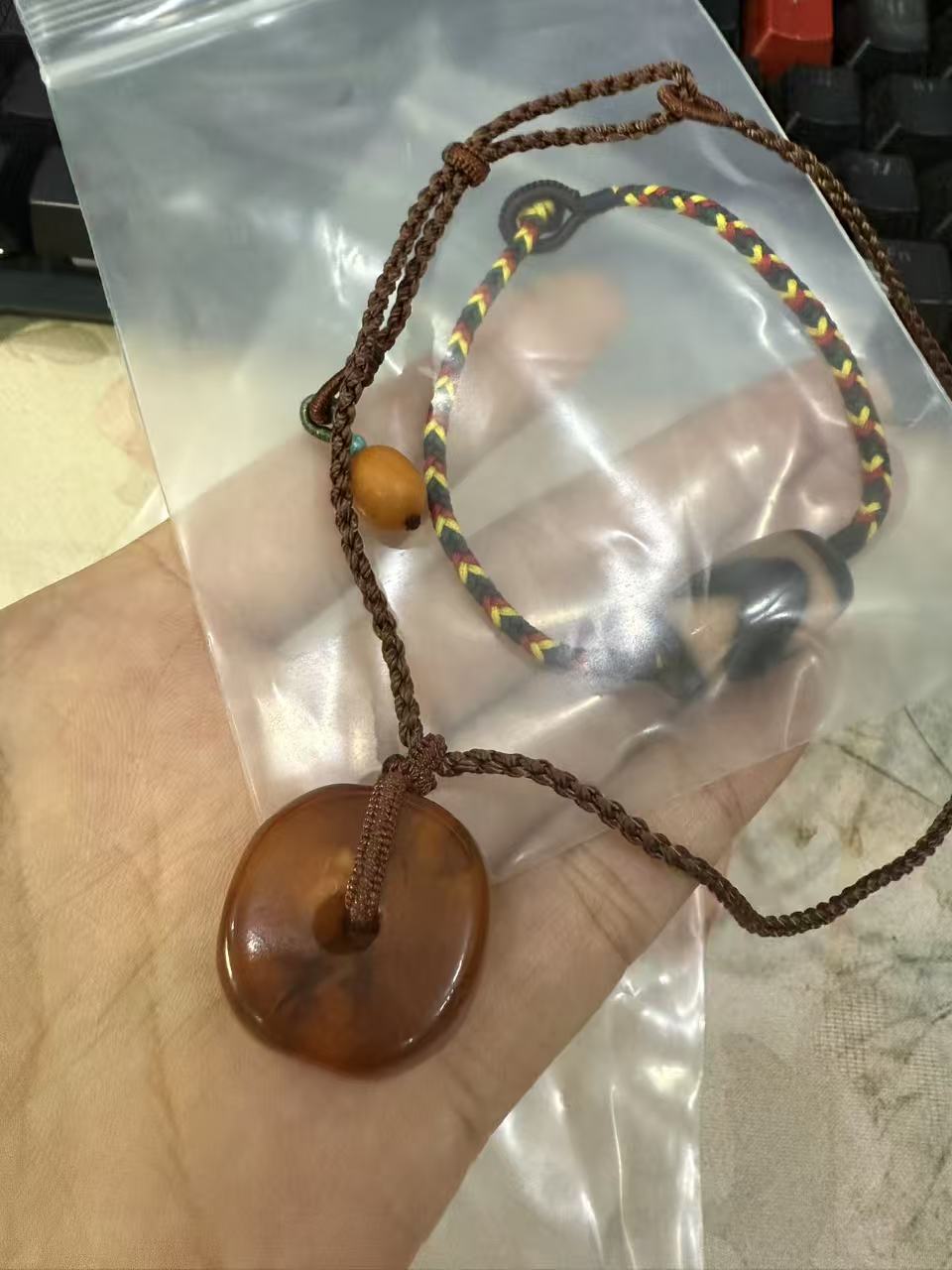 勿拍蜜蜡吊坠编绳补差价