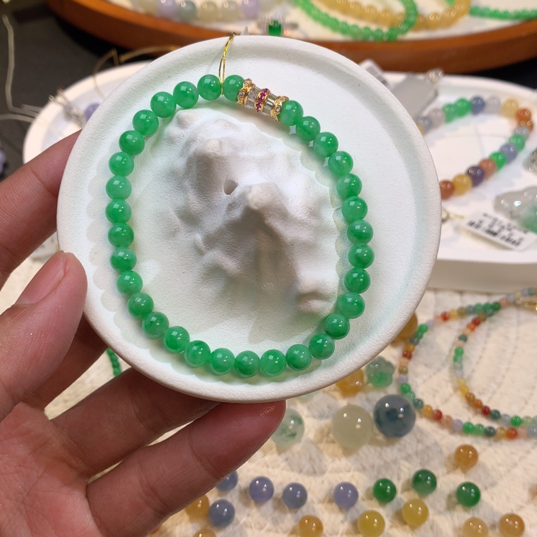 散珠翡翠阳绿单圈