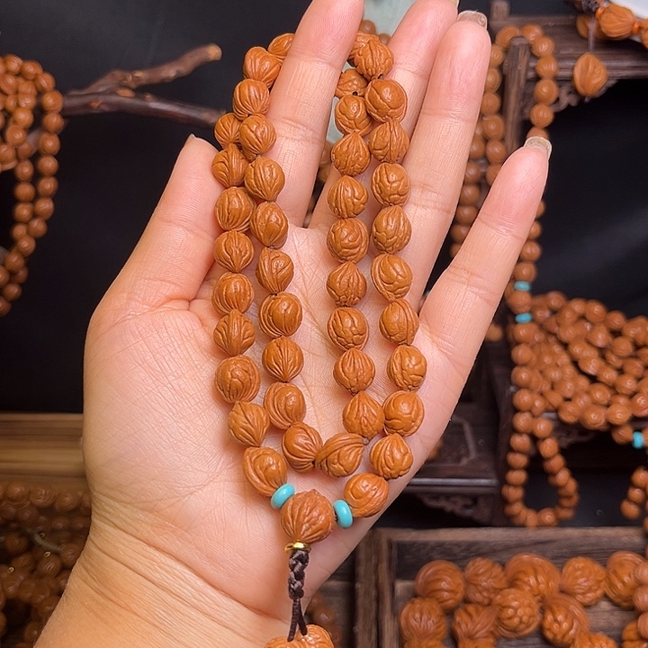 桃核手串小龙纹手持