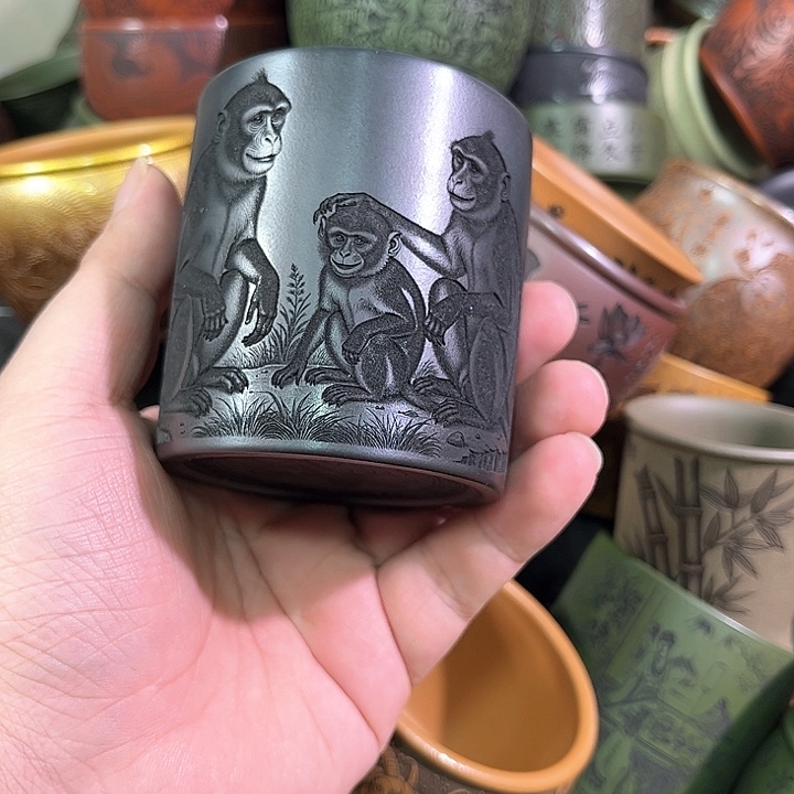 茶杯紫砂全手工紫砂主人杯 