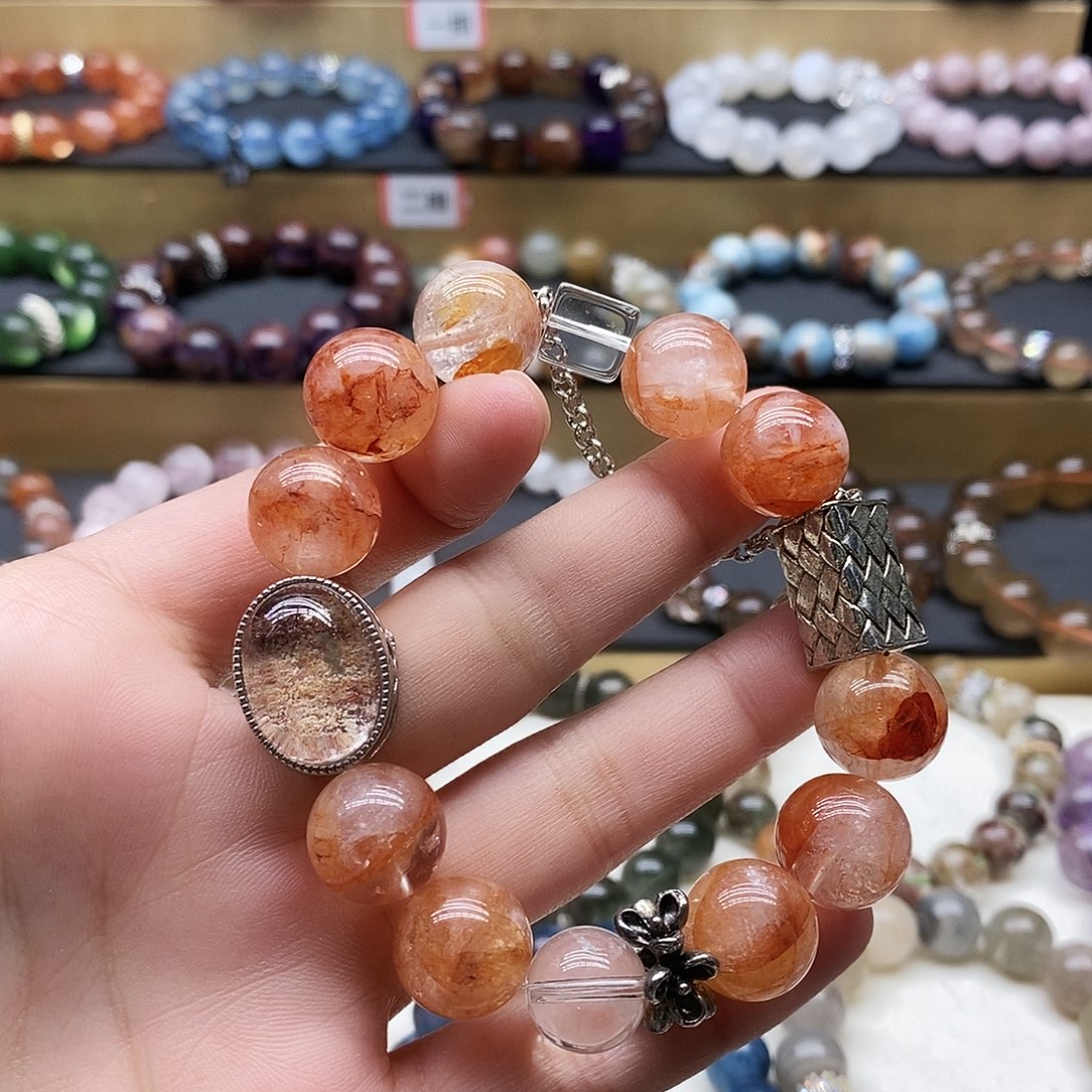 水晶手链未镶嵌红胶花