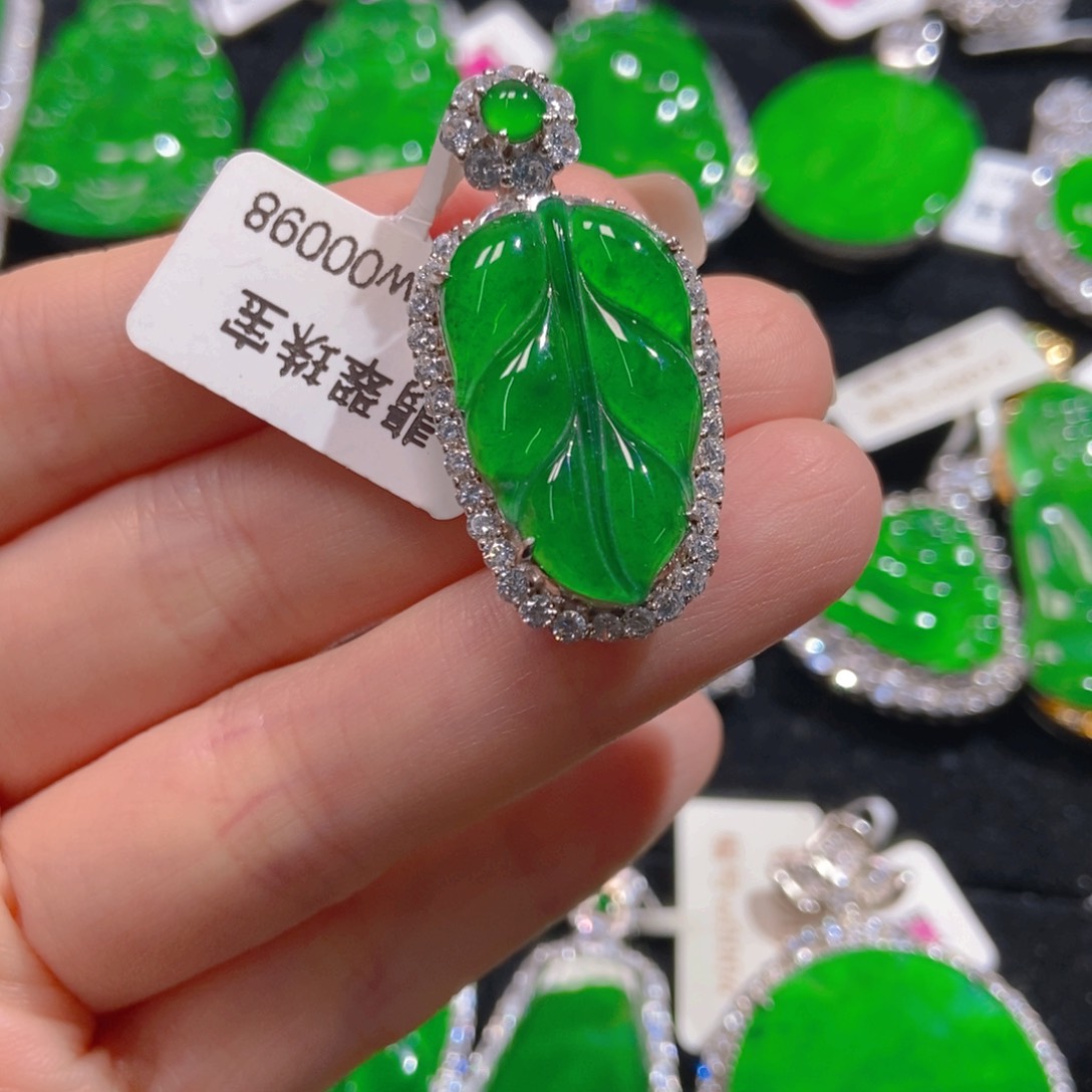 翡翠吊坠(不含链)银S925镶嵌