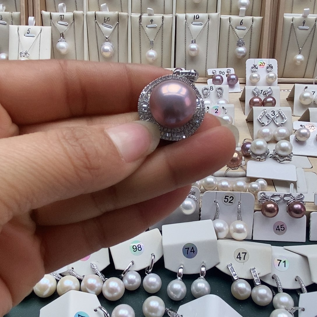 淡水珍珠颈饰银S925镶嵌