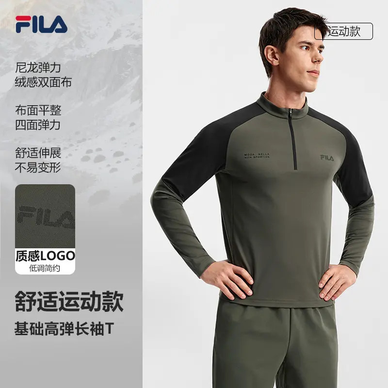 【尼龙绒感】斐乐运动长袖春季百搭时尚休闲男户外A11M611212F