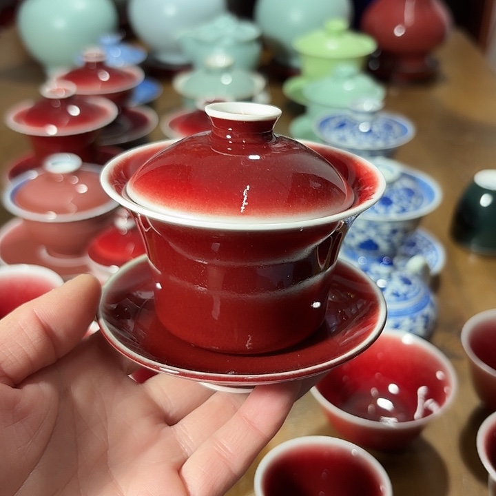 陶瓷景德镇高温陶瓷盖碗