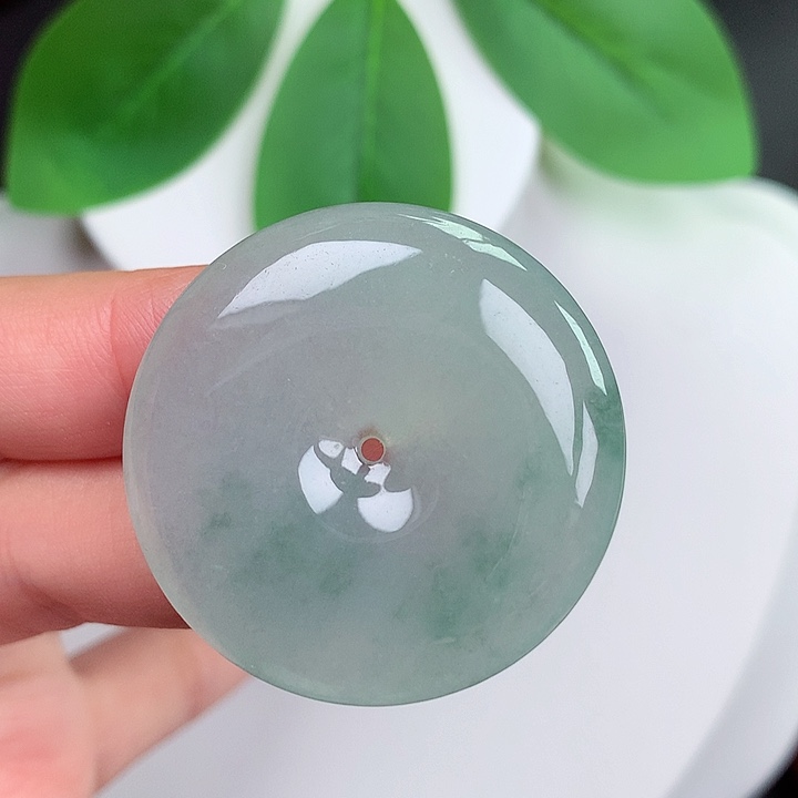 颈饰未镶嵌翡翠平安扣 34.4x6.1mm