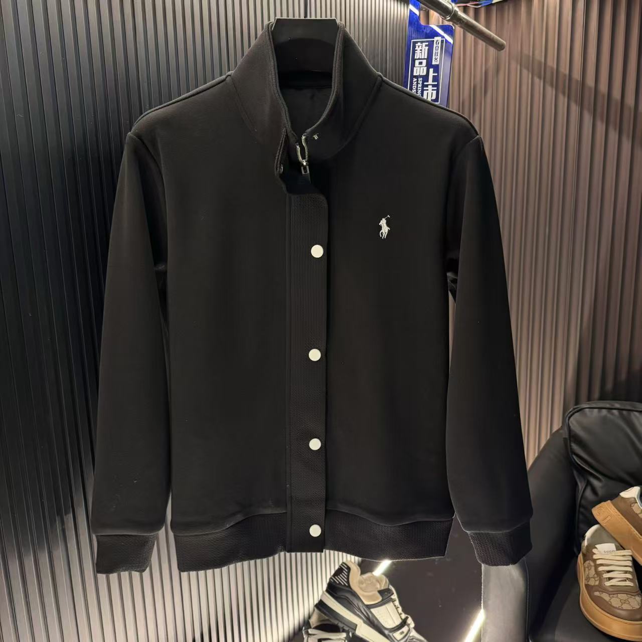 323立领拉链套头卫衣加绒加厚时尚休闲男装