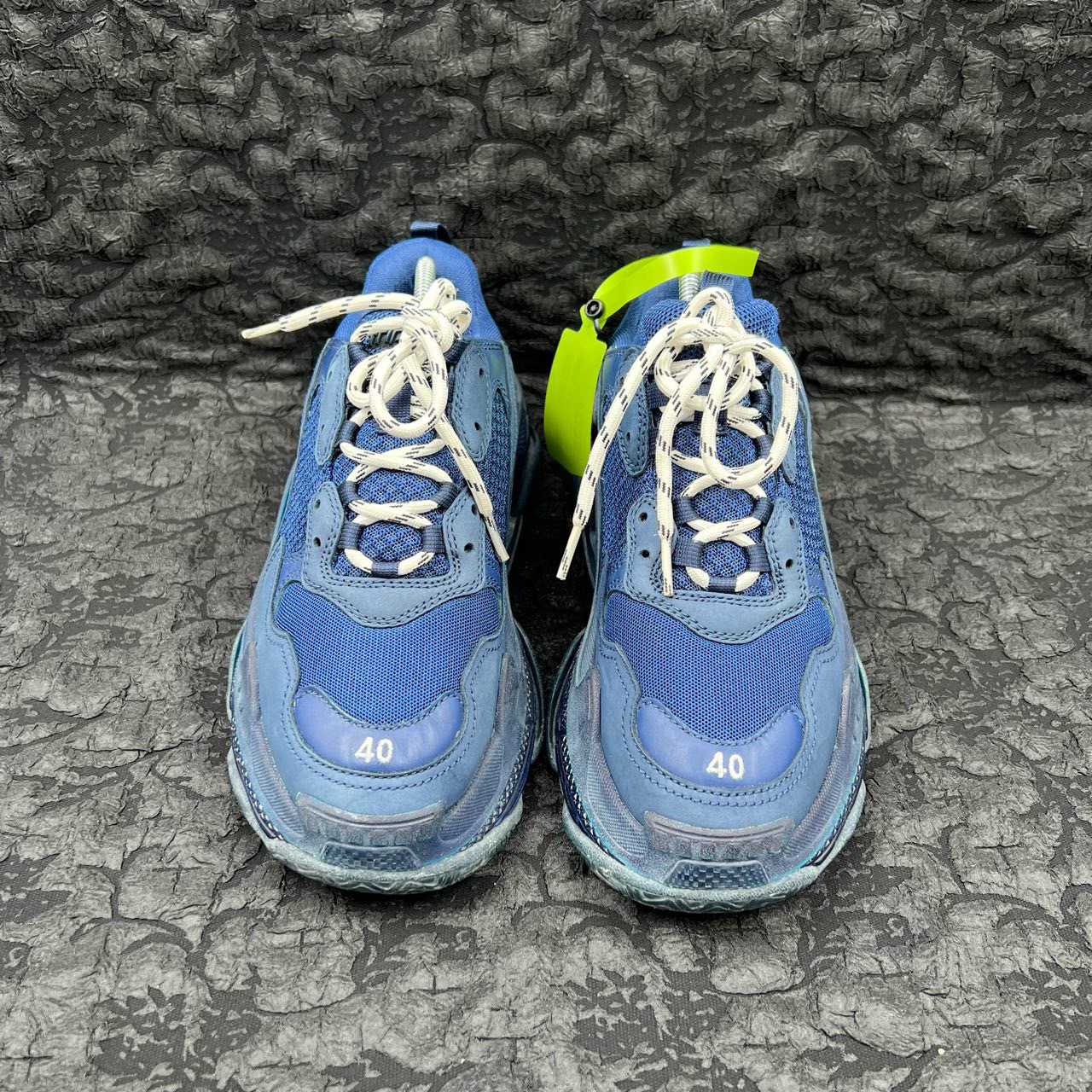 95新 Balenciaga/巴黎世家 深蓝色气垫老爹鞋 40码/无配件