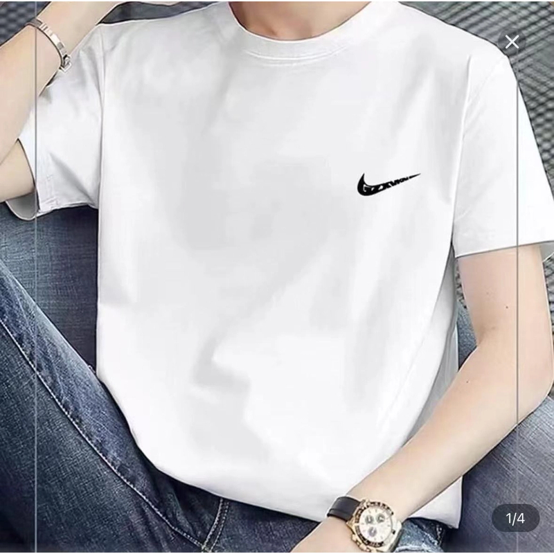 黑色运动短袖T恤夏季男纯棉圆领纯色上衣休闲宽松透气潮流