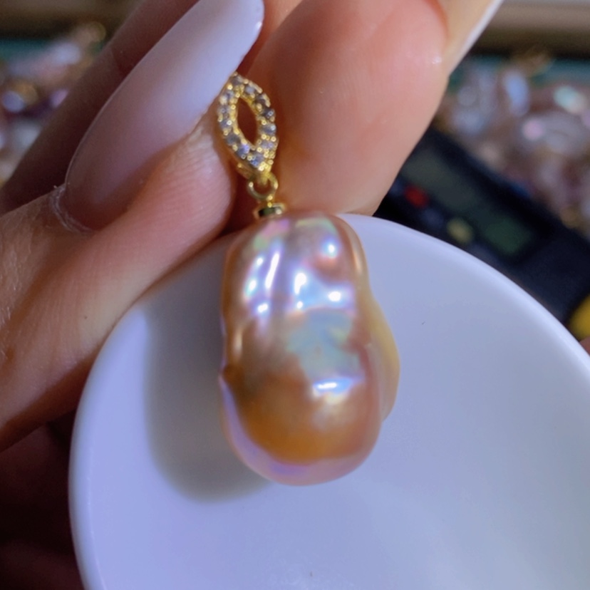 【闪购商品】淡水珍珠天然珍珠（微瑕）合金