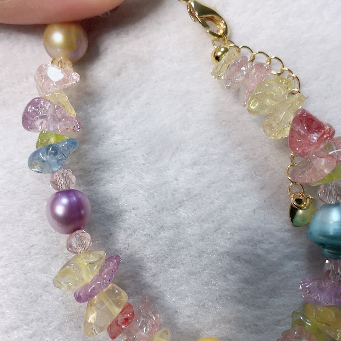 淡水珍珠合金颈饰