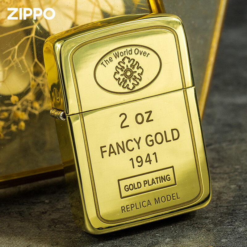 zippo打火机 1941小金砖 正品煤油防风复刻送男士生日礼物