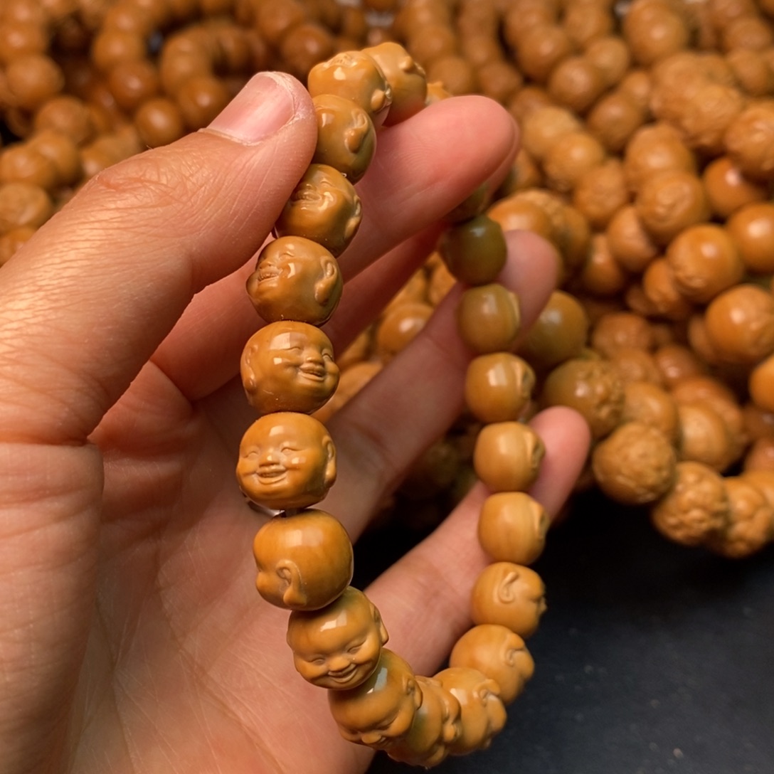 猴头核桃手串开心