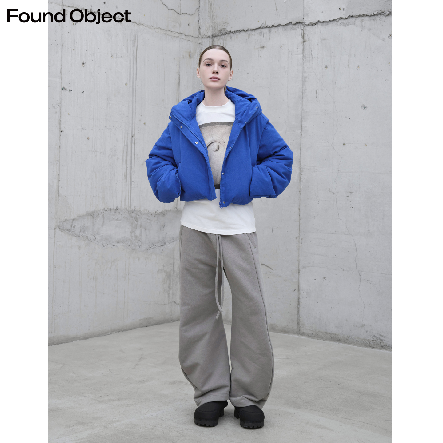 Found Object 可拆袖廓形短款连帽棉服外套 Detach Sleeve Jacket