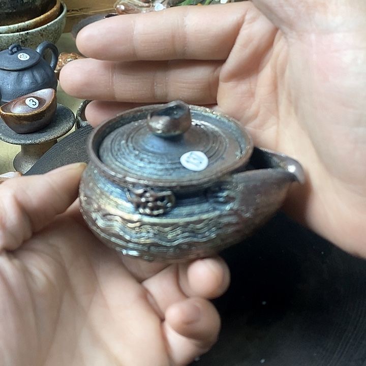 杯手工粗陶、柴烧茶器